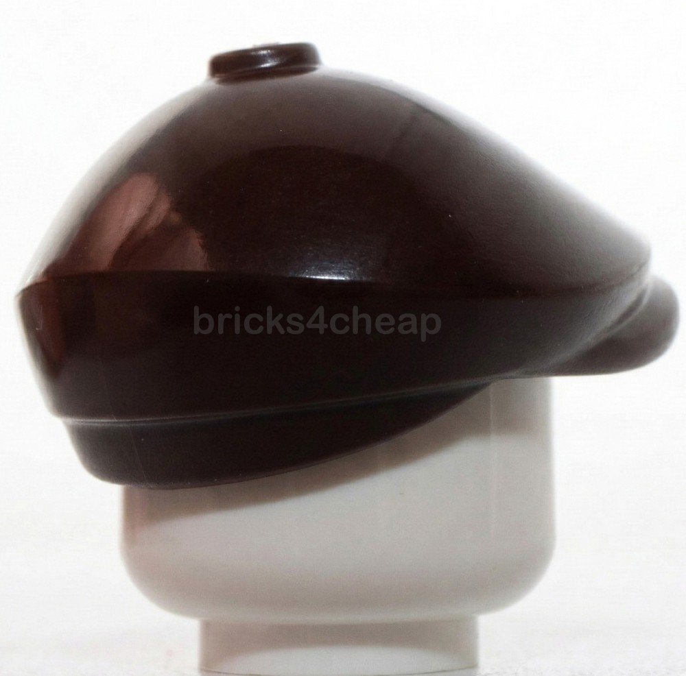 Lego Dark Brown Minifigure Headgear Hat Flat Cap