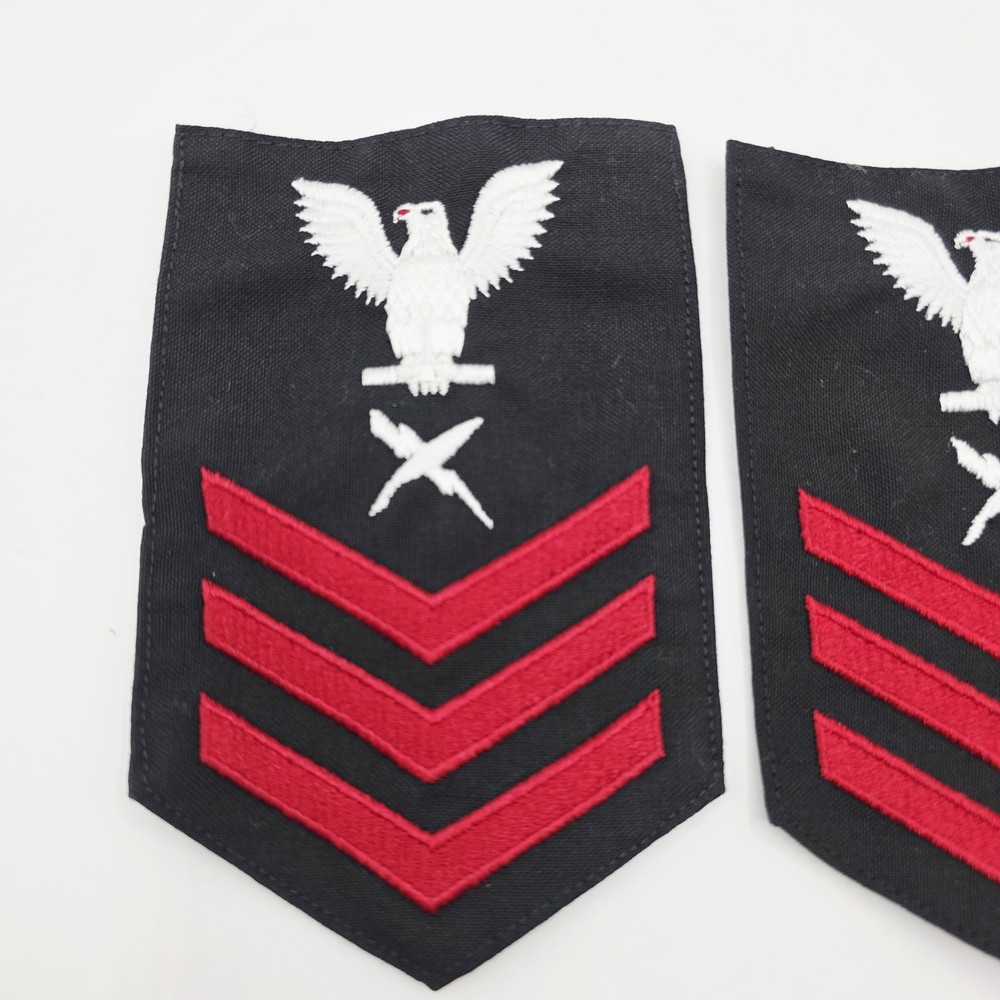 2 US Navy PO First Class E-6 Rate Cryptologic Technician Military Felt Patch