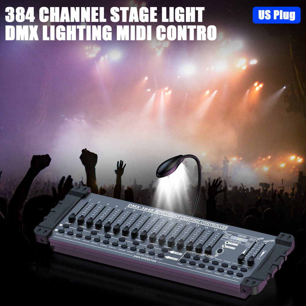 DMX 512 384 Channels Operator Console Controller For Stage Lighting DJ Party