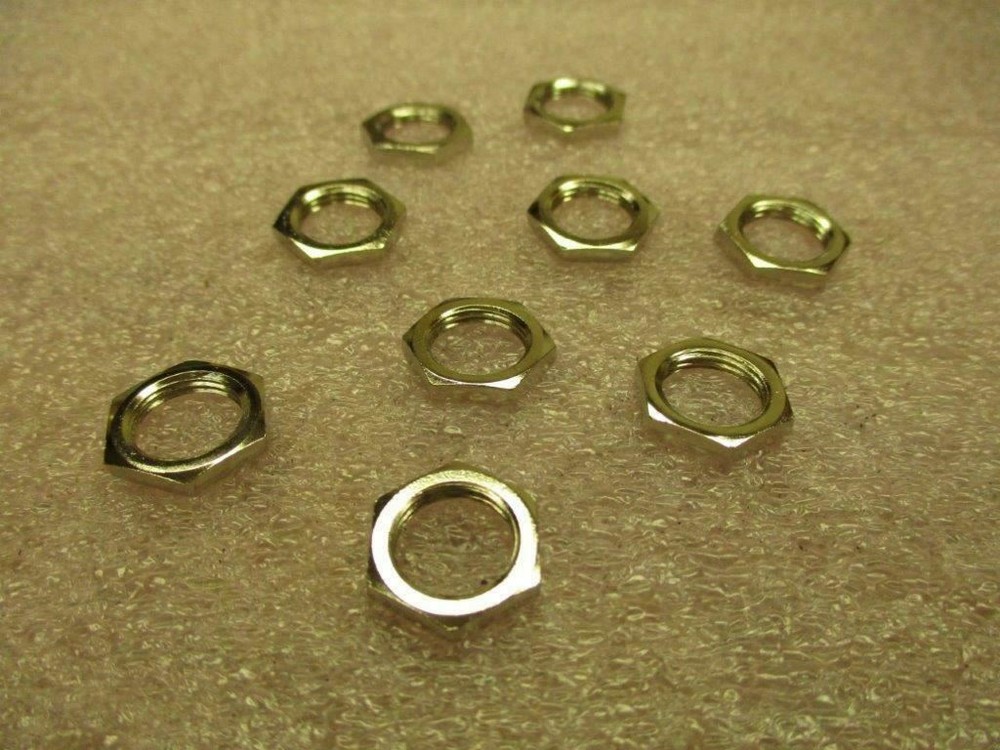 3/8-32 Volume Control Mounting Electrical Panel Jam Thin Nuts Chrome 25 pcs #184