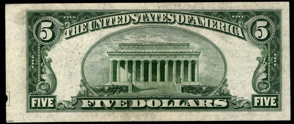 RARE oversized & punched ERROR = 1953 $5 Silver Certificate