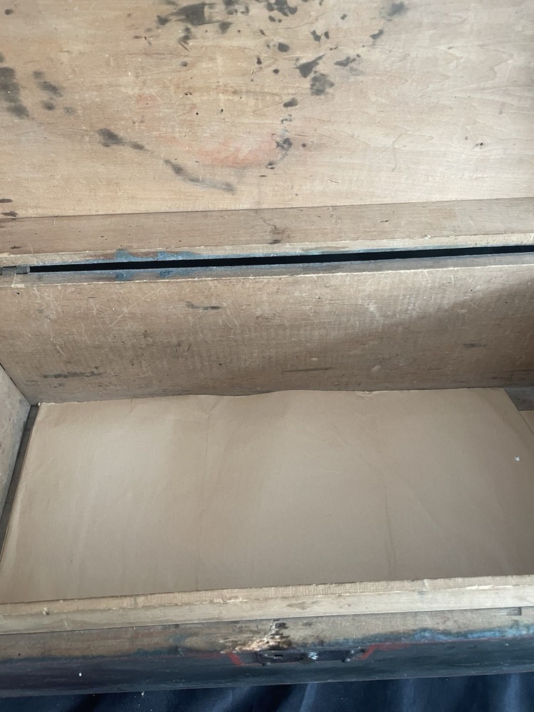 Dovetailed /Document Box/chest/ Painted /MAINE