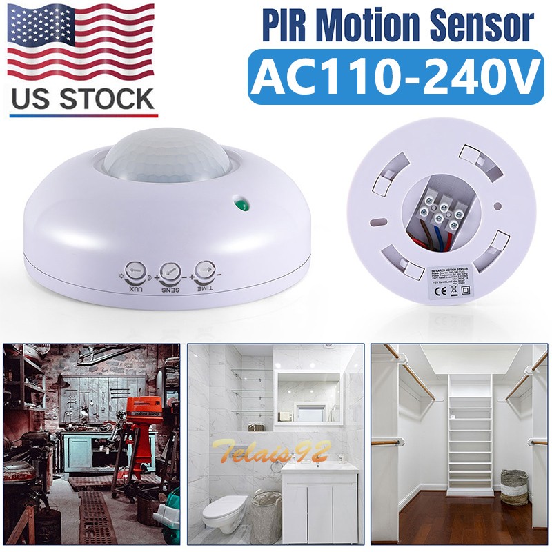 Surface Mount PIR Ceiling Occupancy Motion Sensor Detector Light Switch 360°