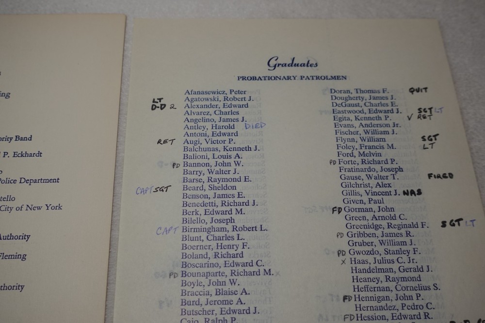 New York City Transit Authority 1966 Vintage Original Graduation Program