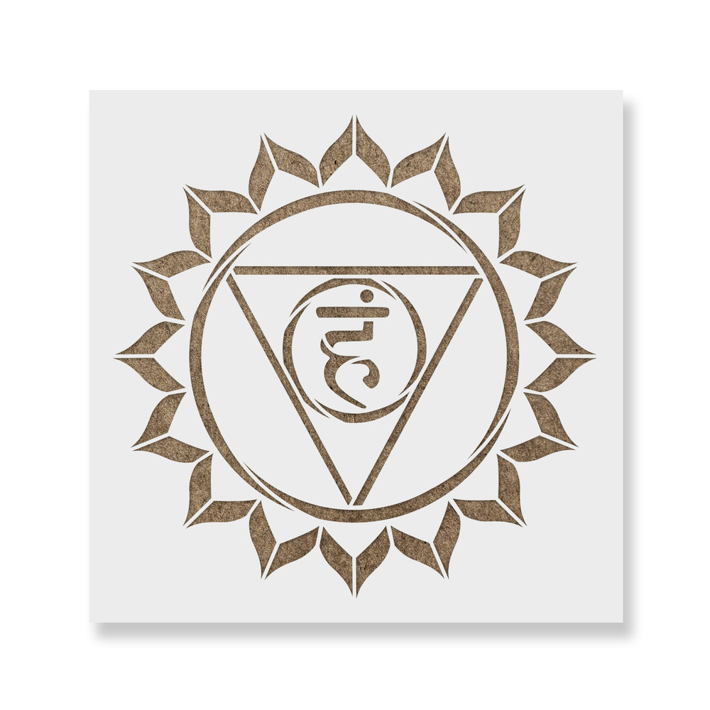 Vishuddha Throat Chakra Stencil