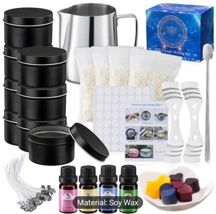 Lunarystik Black Candle Making Kit