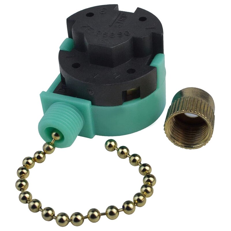 3 Pack Ceiling Fan Switch 3 Speed 4 Wire ZE-268S6 Fan Pull Chain Switch8457