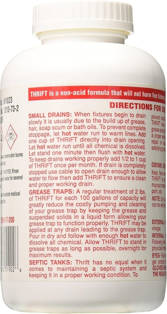 Professional Grade Drain Cleaner 2lb