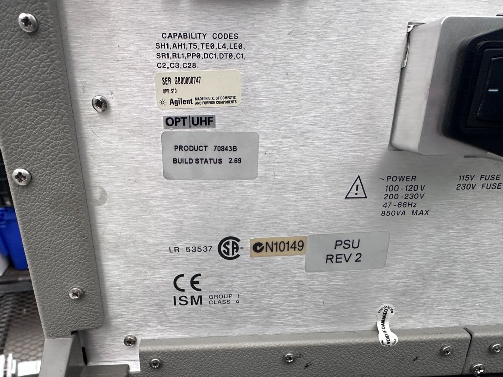 Agilent 70843B Error Performance Analyser 0.1-12 GBit/S