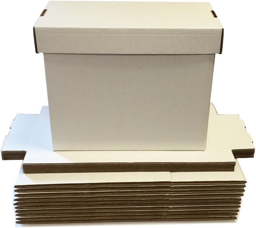 3 Max Pro Short Cardboard Comic Book Storage Boxes box holds 150-175 comics