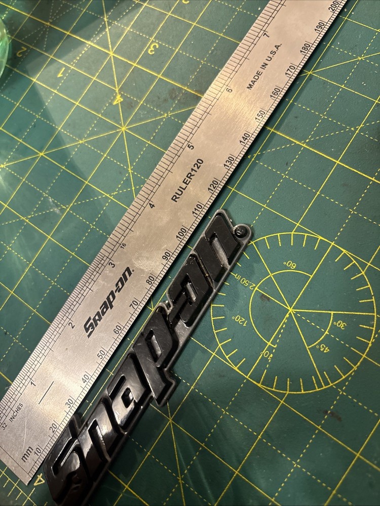 Snap On Toolbox Rollcab Decal Badge Emblem Original Black Grey￼