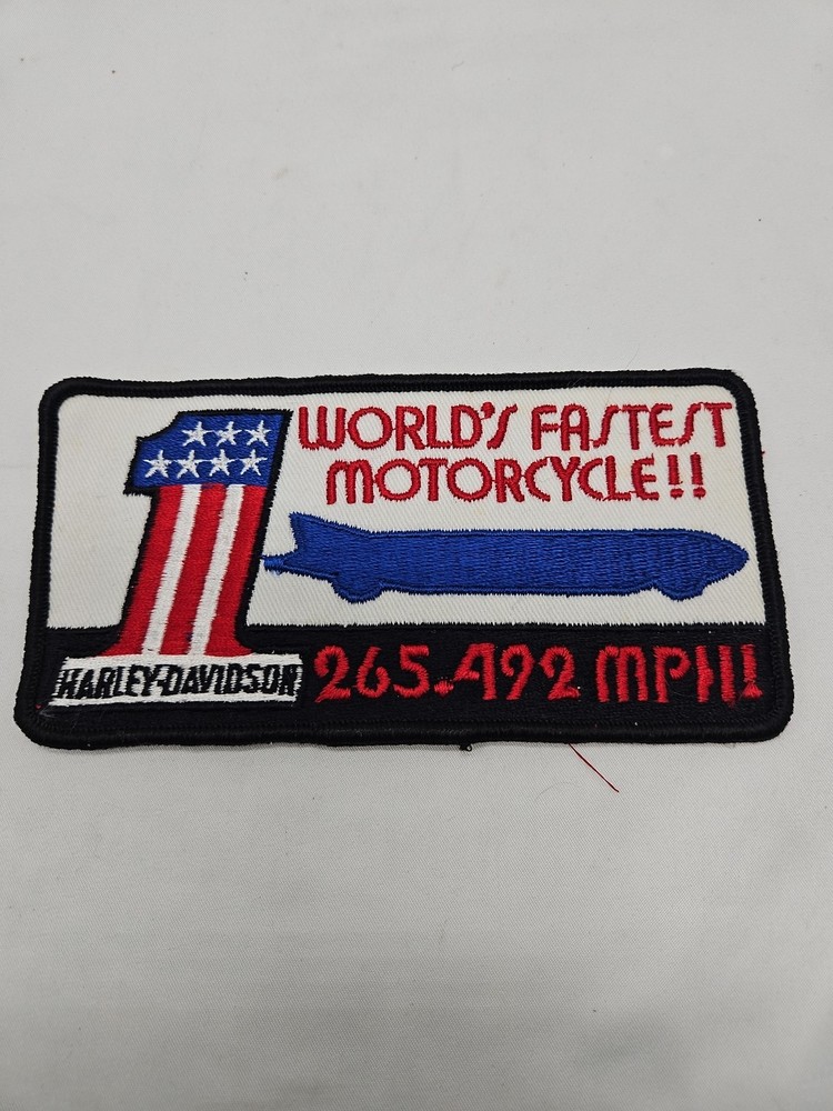 Harley Davidson Worlds Fastest Motorcycle Patch