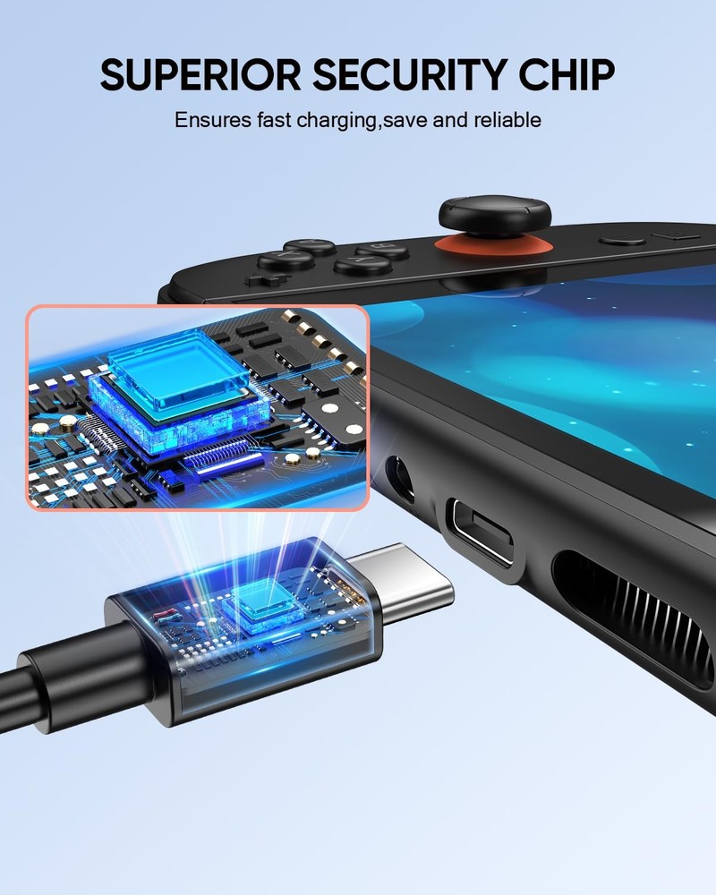 (9.8FT) Switch 2 Charging Cable - for Switch 2 AC Power Adapter, 60W Switch2 ...