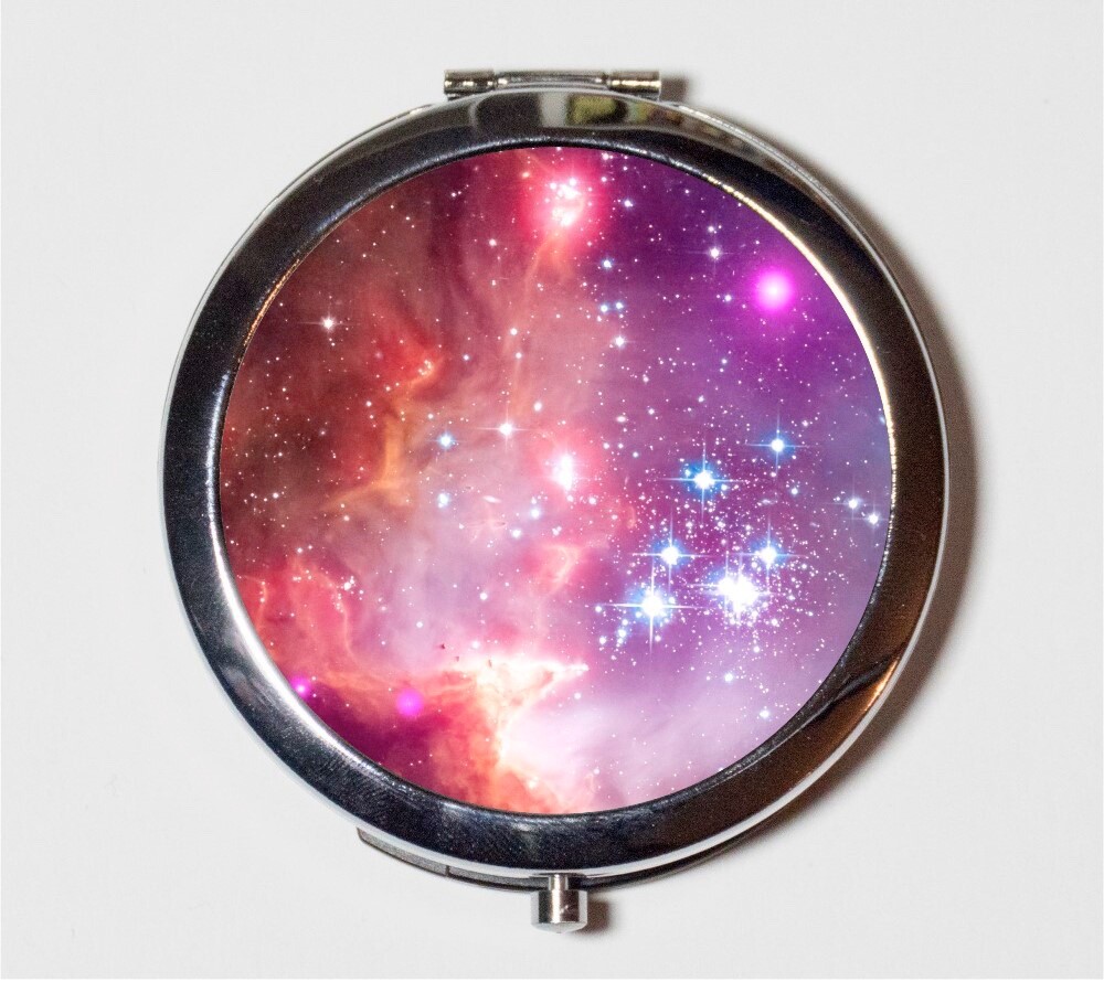 Outerspace Stars Cosmos Compact Mirror Make Up Pocket Mirror Cosmetic