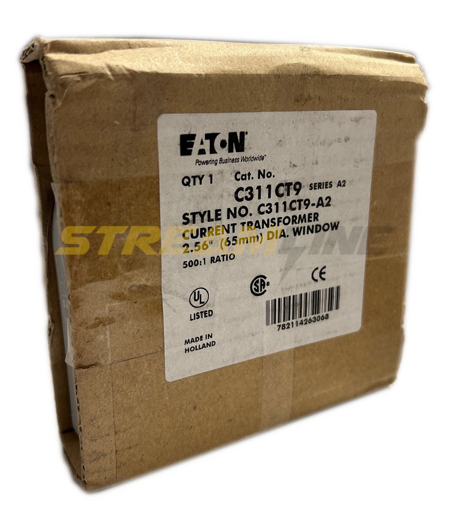 Eaton C311CT9 Zero Sequence Control Transformer, 500:1 Ratio, 2.5" Dia Window