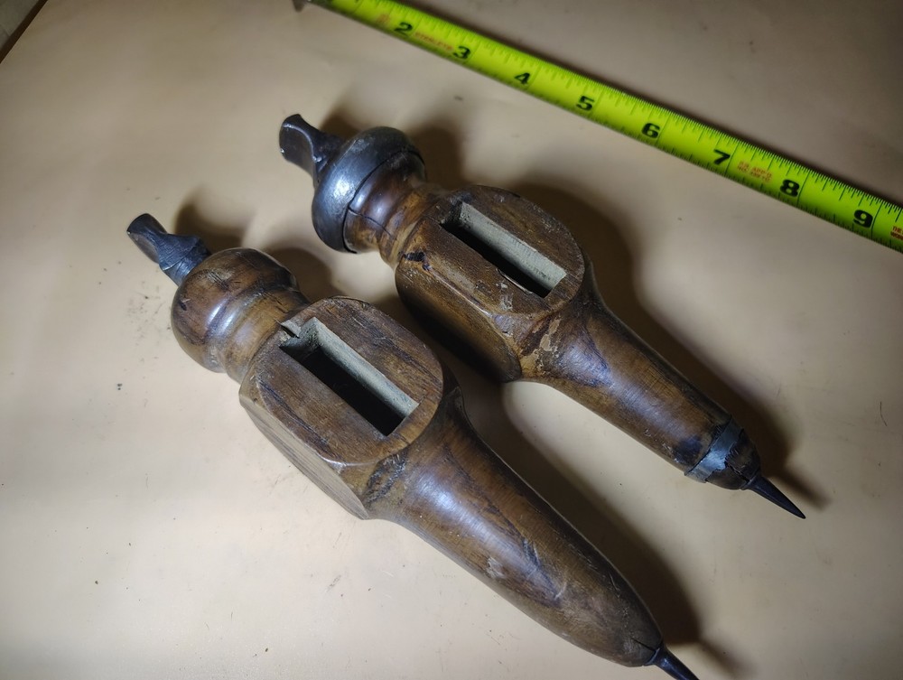 Vintage 6" Wooden Trammel Points