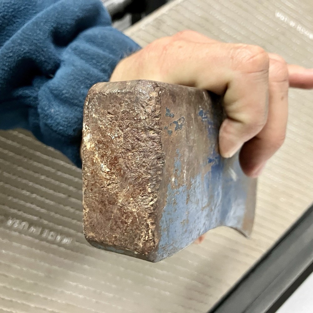 Possibly a Collins Axe Head Michigan Pattern Original Blue Paint