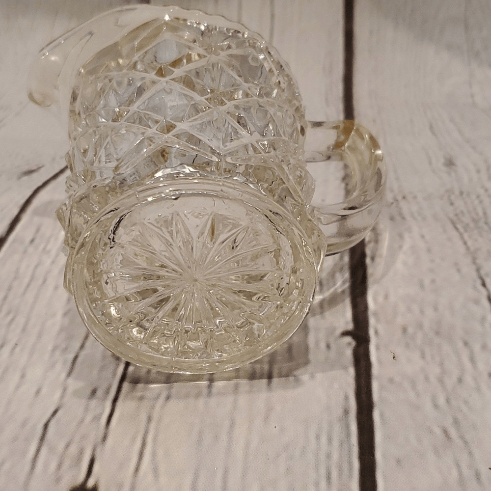 Vintage unbranded crystal creamer pitcher
