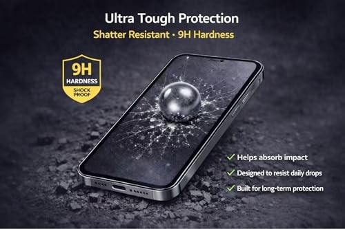 2 Pack Screen Protector for with Alignment Frame, 9H Tempered iPhone 17 Pro Max