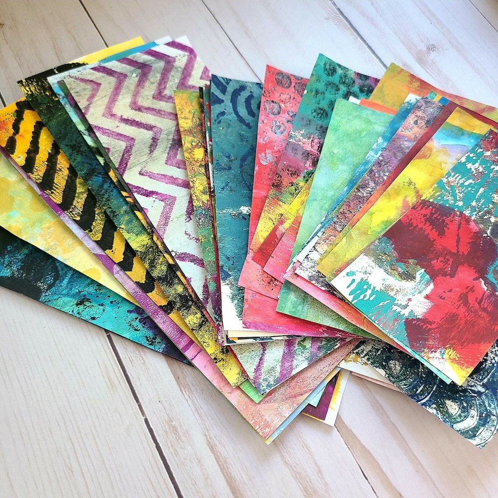 Hand Painted Collage Paper