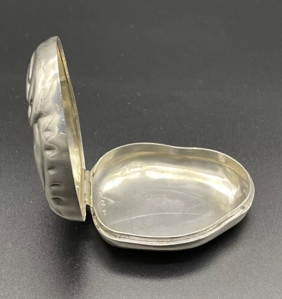 Aesthetic Asymmetrical Sterling Silver Pill / Trinket Box