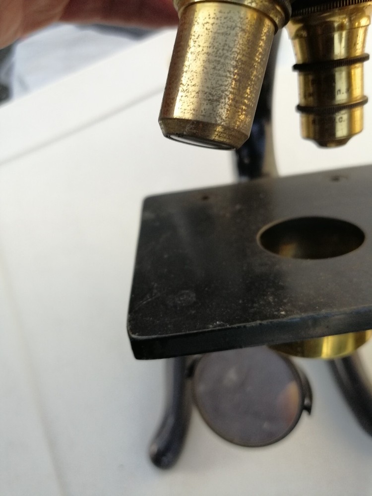 2 ANTIQUE BRASS WATSON MICROSCOPES KIMA AND SERVICES