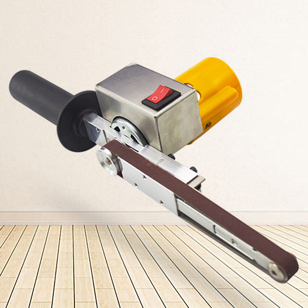 Handheld Electric Belt Sander Mini Grinder Small Machine with 10 Sanding Belts