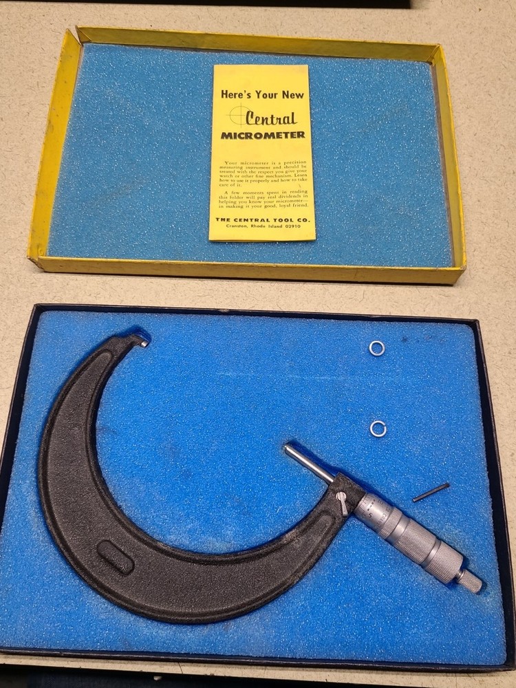 CENTRAL TOOL CO #52RL 4"-5"  Micrometer Spindle Lock and Friction Stop