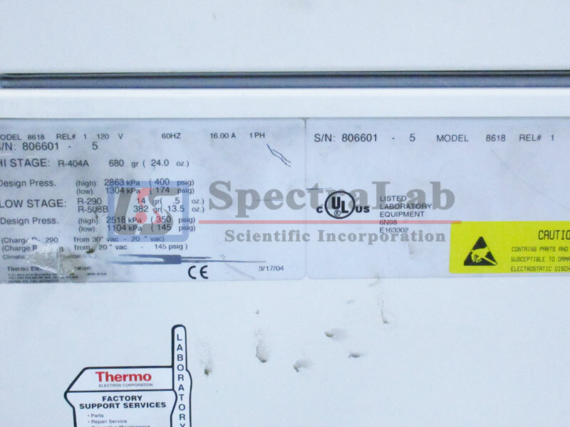 Thermo Forma -86C ULT Freezer Model #: 8618
