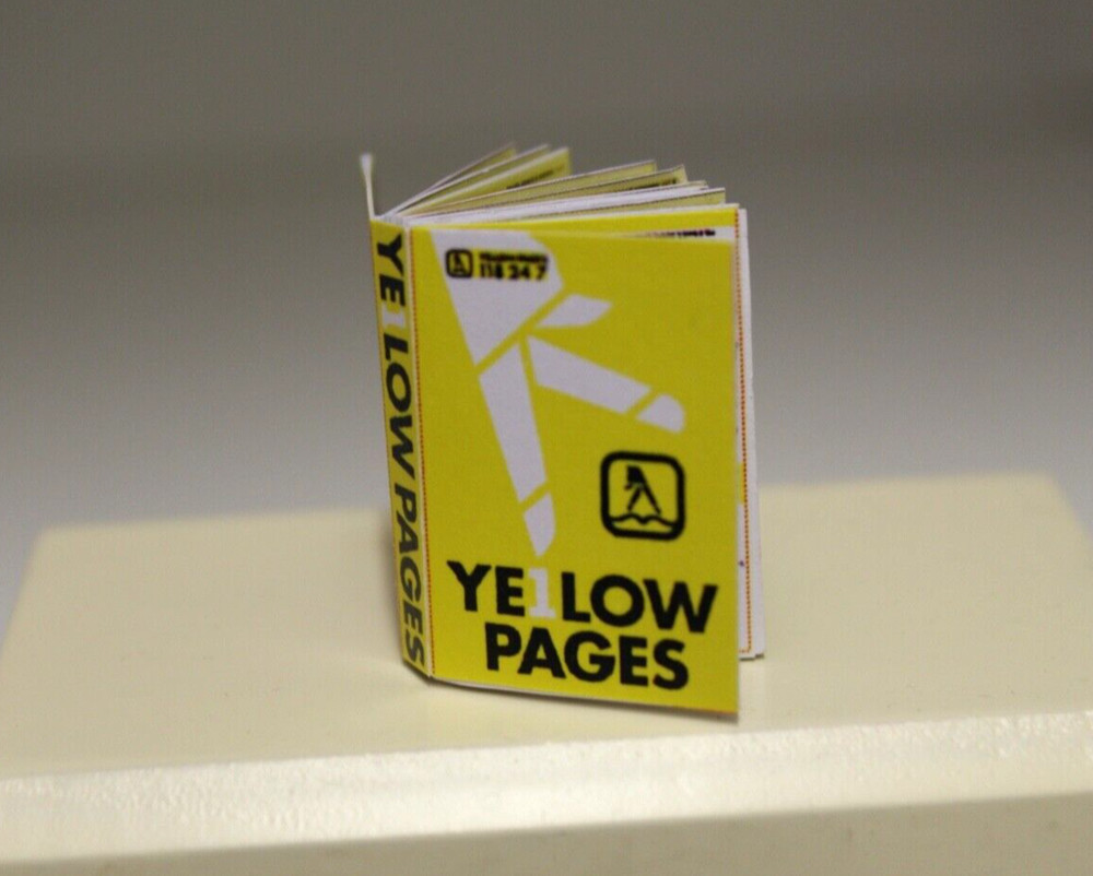 DOLLS HOUSE -  Handcrafted YELLOW PAGES  Book