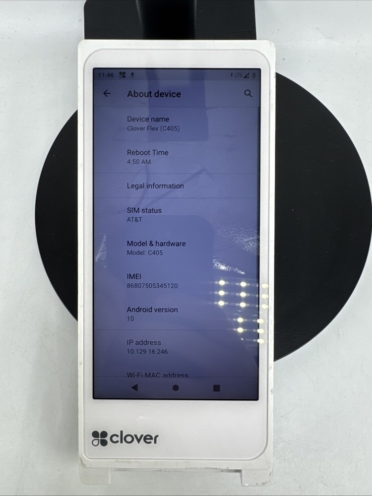 Clover Flex 3 C405 Handheld POS Management System White