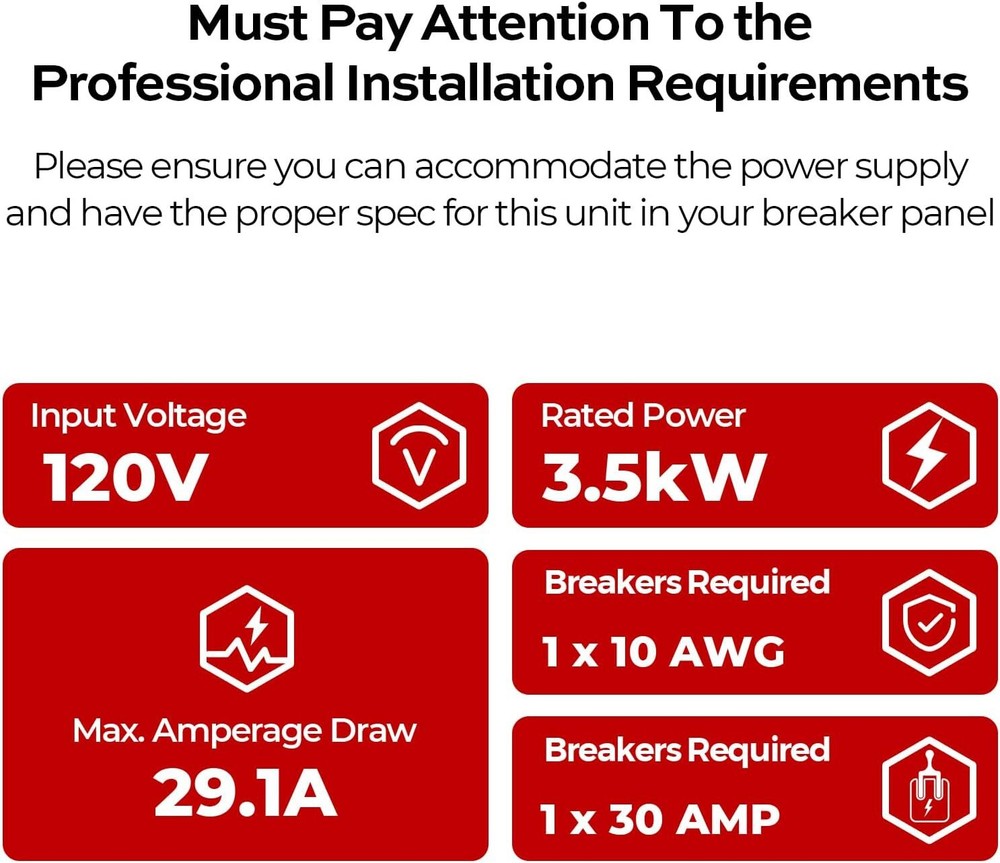 3500W Electric Tankless Water Heater Instant Hot Water for Under Sink & Faucet