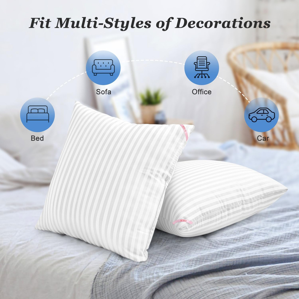 20x20 Throw Pillow Insert White Machine Washable Polyester Fill