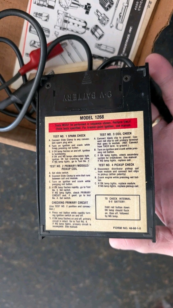 Vintage Milton Electronic Ignition Tester Kit # 1268