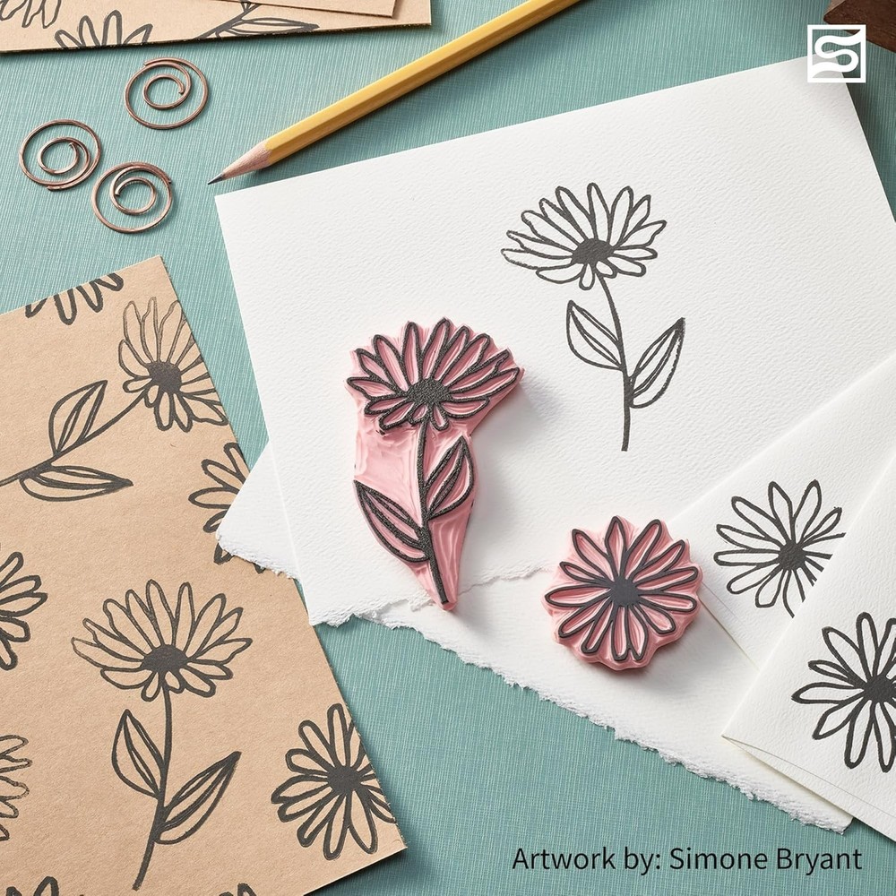 Super Value Block Printing Starter Kit Includes Ink, Brayer Lino Handle Cutters