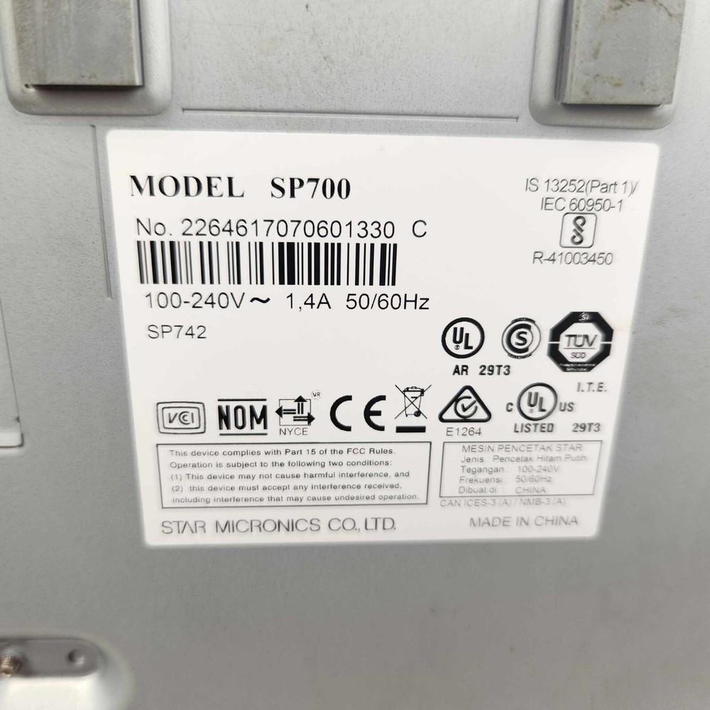 Star SP700 Thermal Printer W/ Power Cord - Error Light