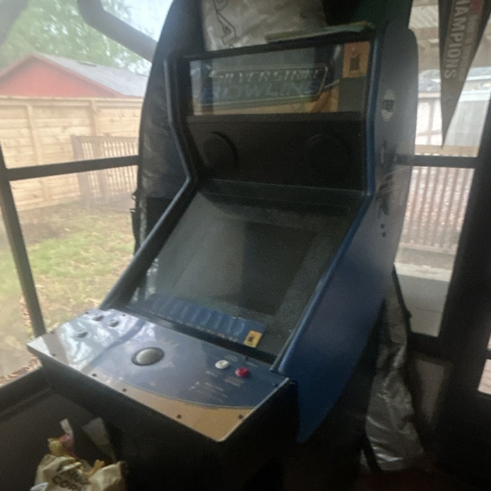 Incredible Technologies Silver Strike Bowling Arcade Machine Blue Cabinet