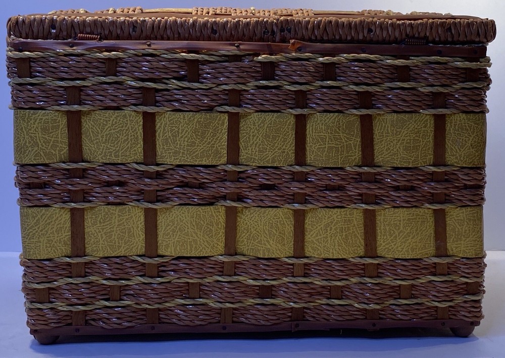 Large Wicker Sewing Basket Notions Keepsake Kit