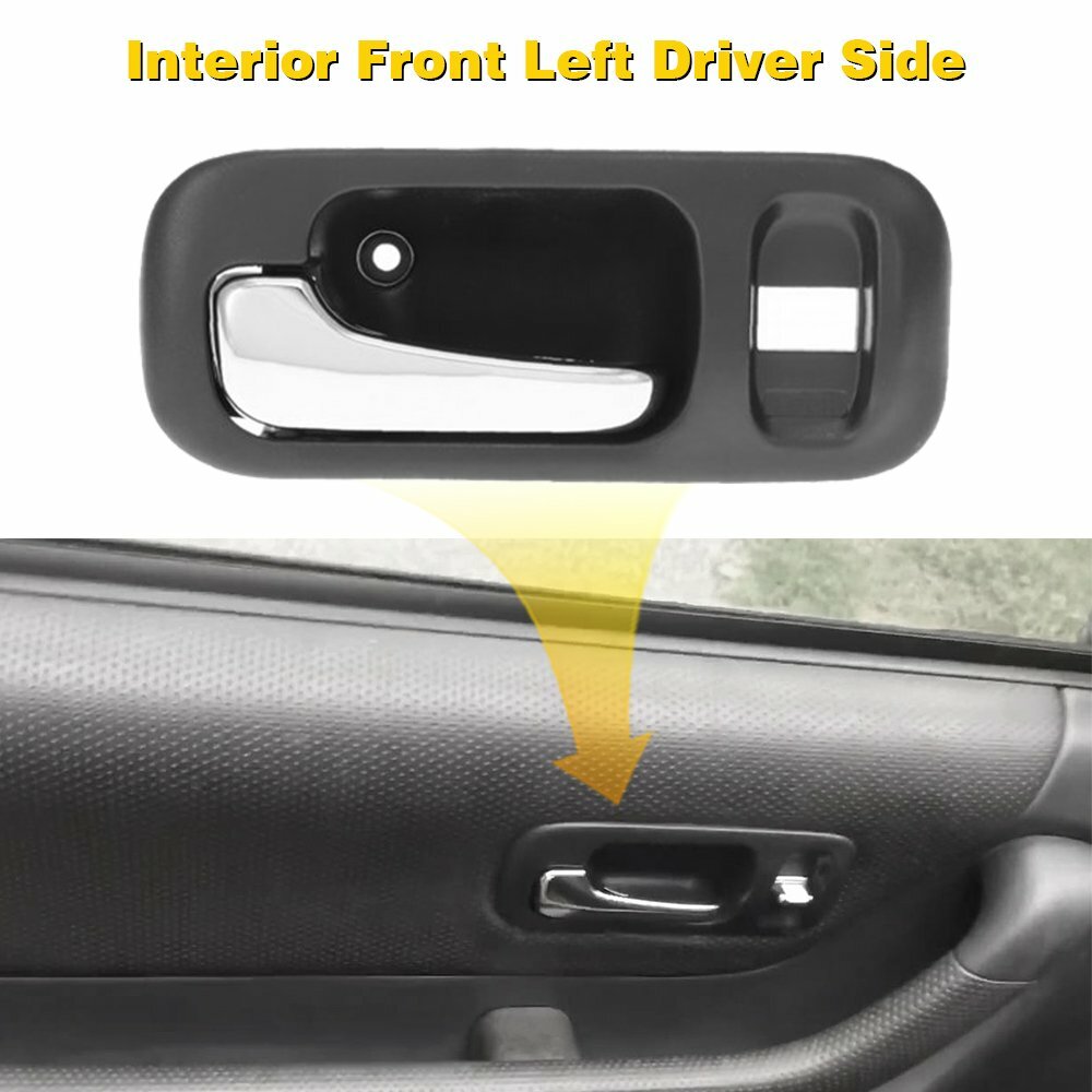 Fit Honda CRV 97-01 Inside Interior Door Handle Front Left Driver Side Black EAH