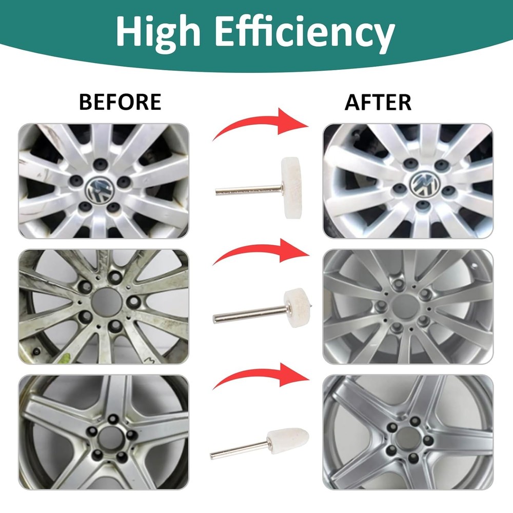 Sukh 145PCS Wool Felt Polishing Pad - Buffing Bits...