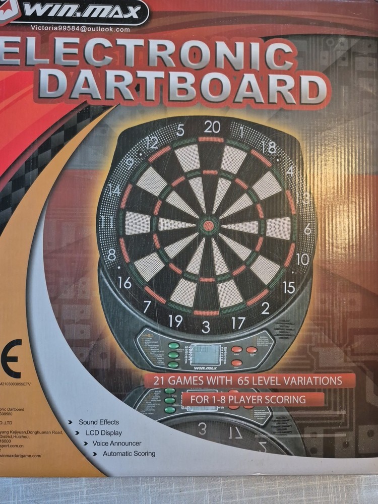 Electronic Dartboard Win Max NEW MRSP 217. NEW