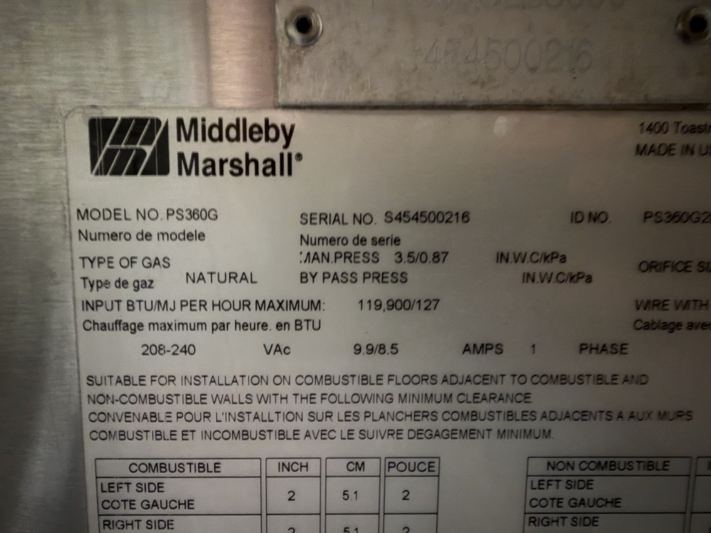 Middleby Marshall PS360g Wow 2! Conveyor Pizza Ovens Double Stack