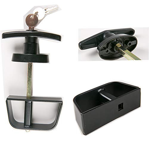 StartFine 6" T-Handle Shed Door Lock Handle with 1kit, Black