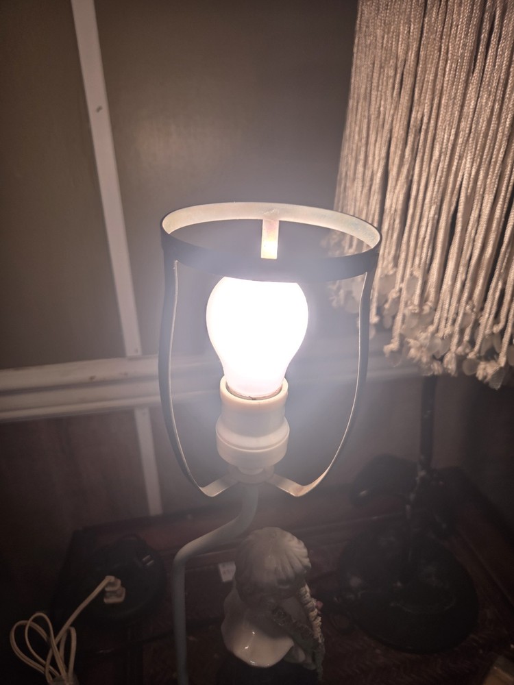 Victorian Style Ceramic Table Lamp Ceramic Shade Blue Boy