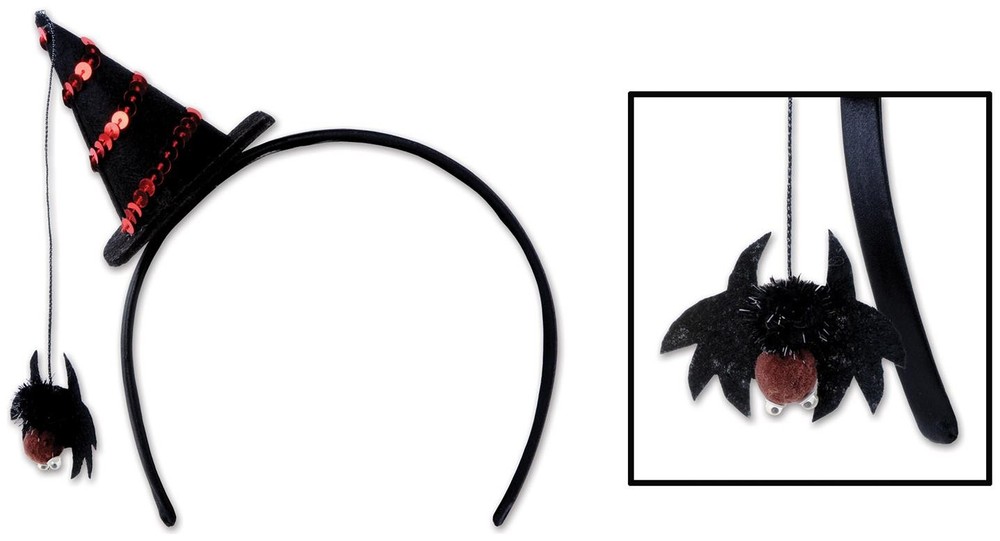 Spider Witch Hat Headband for Halloween - Beistle