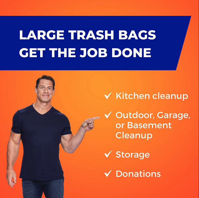 Hefty Ultra Strong Drawstring Trash Bags, Unscented 33 gal., 90 ct.