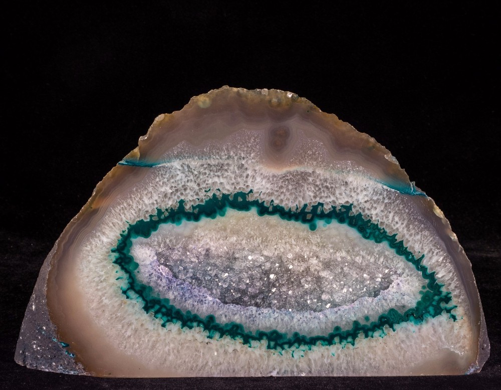 Agate Geode Crystal Quartz Polished Druzy Specimen Cluster - Brazil