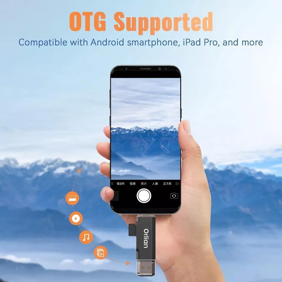 SD Card Reader USB 3.0 Dual USB A & USB C to Micro SD/SD Memory Card Adapter for