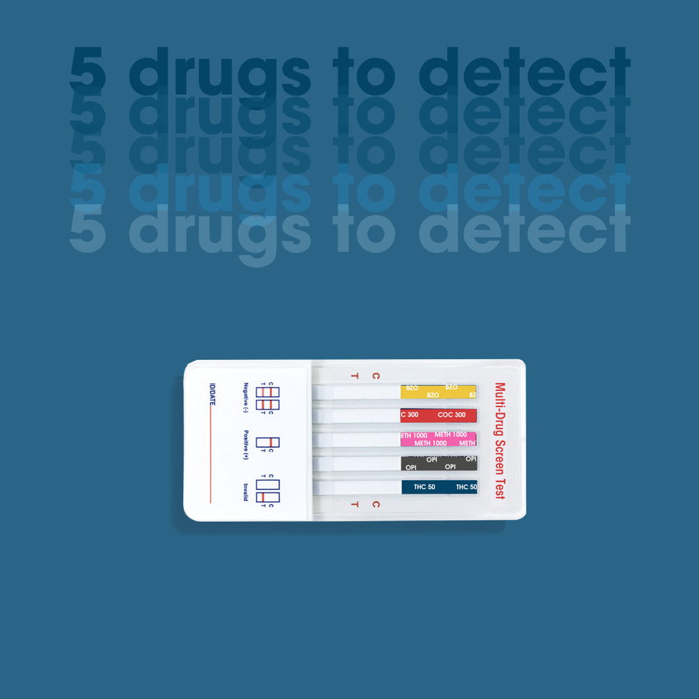*10 Pack* Utest 5 Panel Multi-Drug Screen Test THC/COC/Meth/OPI/BZO