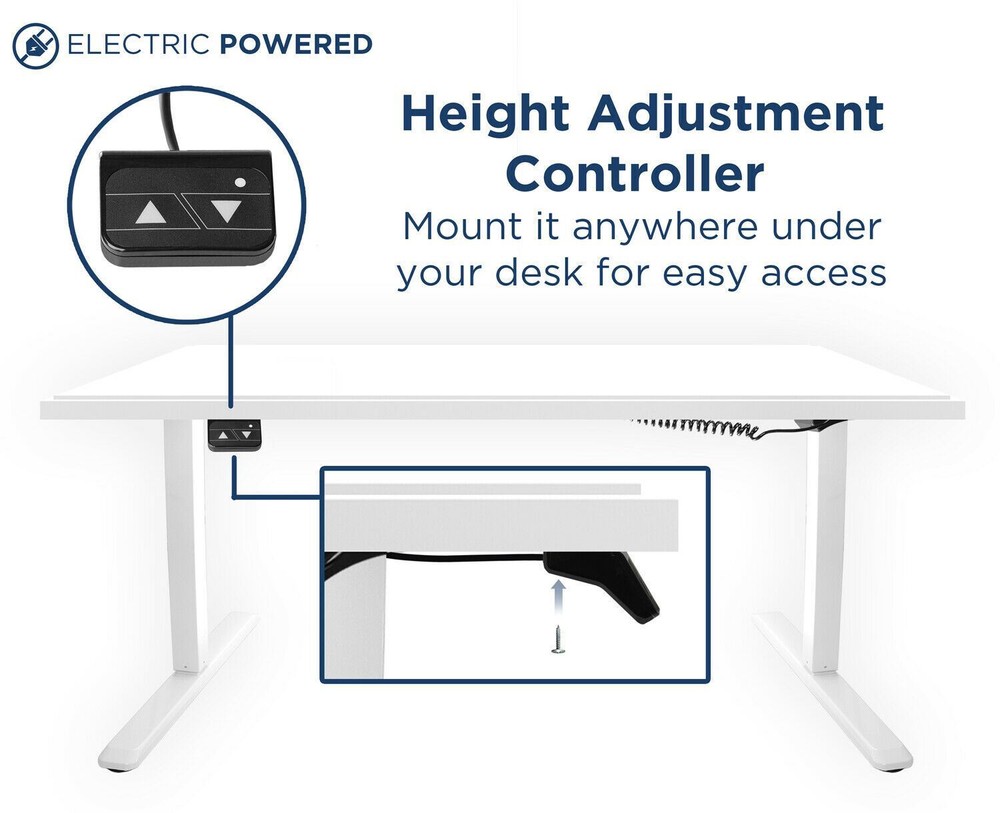 Mount-It! Electric Standing Desk Frame | White, Open Box
